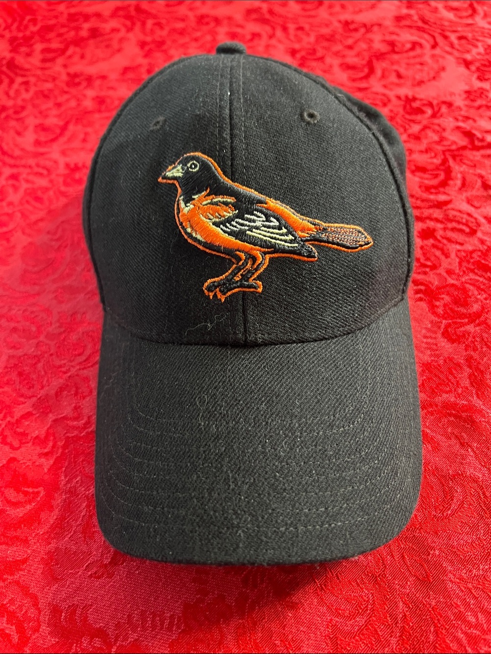 Nike Team Baltimore Orioles Adjustable Hat Black Orange Bird Logo Cap